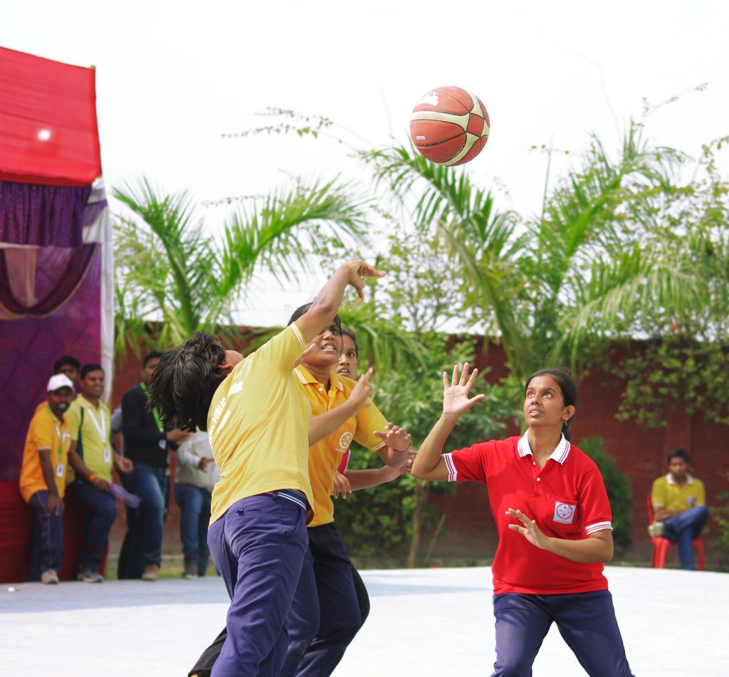 Levana students playing basketball